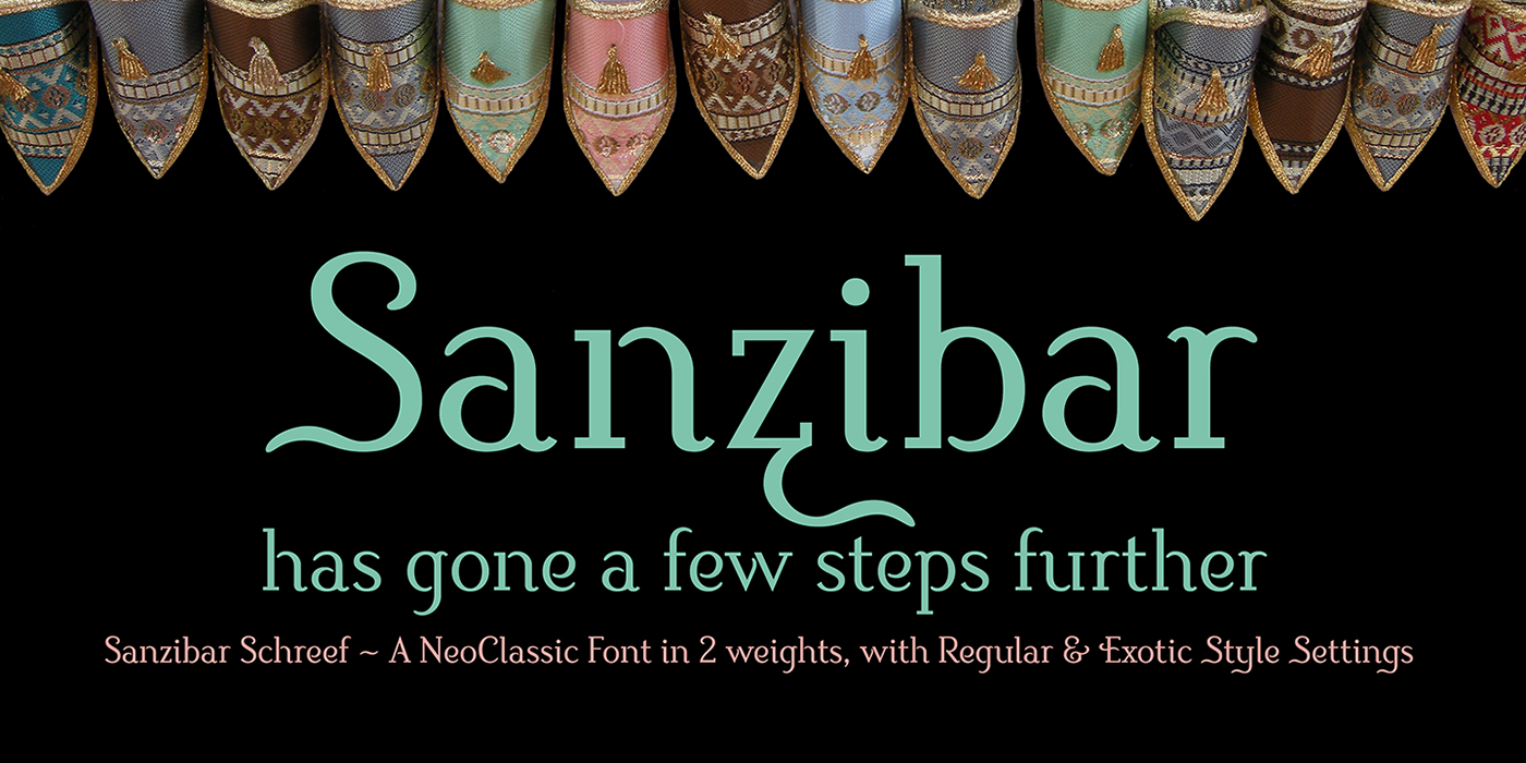 Sanzibar Schreef typeface